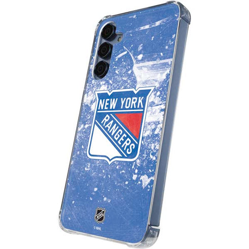 NHL New York Rangers Frozen Galaxy A35 5G Clear Case